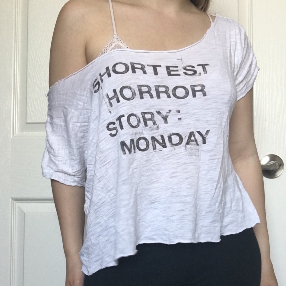 Bethany Mota White off the shoulder top